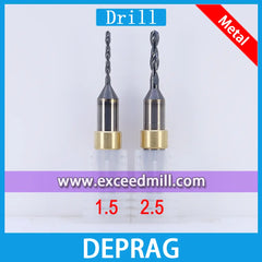 DEPRAG CADCAM Tools 6mm Shank with AlTiN Coat for Milling Titanium, CoCr