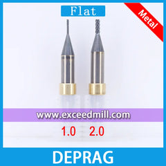 DEPRAG CADCAM Tools 6mm Shank with AlTiN Coat for Milling Titanium, CoCr