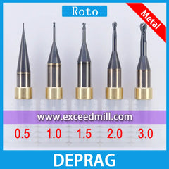 DEPRAG CADCAM Tools 6mm Shank with AlTiN Coat for Milling Titanium, CoCr