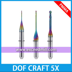 DOF Craft CAD/CAM Tools Special for PMMA, PEEK, to Avoid Sticking