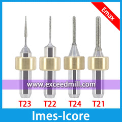 Imes-Icore 6mm Shank CAD/CAM Diamond Grinder Tools for Milling Lithium Disilicate, Glass Ceramics