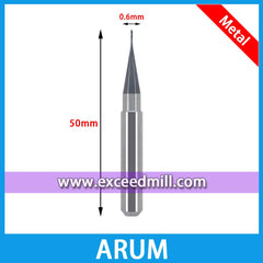 Arum CAD/CAM Tools 6mm Shank for Milling Titanium, CoCr