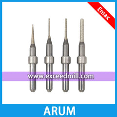 Arum CAD/CAM Diamond Grinder Tools 4mm Shank for Milling Lithium Disilicate, Glass Ceramics