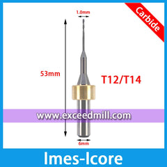 Imes-Icore 6mm Shank Carbide Tools for Milling Zirconia, Wax, PMMA, Soft Metal T33, T15, T32, T12/T14, T11/T13, T17, etc.