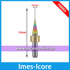 Imes-Icore Milling Burs 6mm Shank Special for PMMA, PEEK to Avoid Sticking