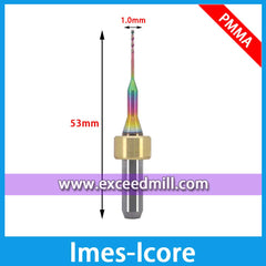 Imes-Icore Milling Burs 6mm Shank Special for PMMA, PEEK to Avoid Sticking