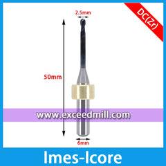 Imes-Icore CAD/CAM Tools 6mm Shank with Diamond Coat Special for Milling Zirconia Disc