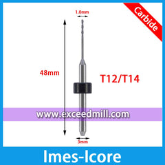 Imes-Icore 3mm Shank Carbide Tools for Milling Zirconia, Wax, PMMA, Soft Metal T33, T15, T32, T12/T14, T11/T13