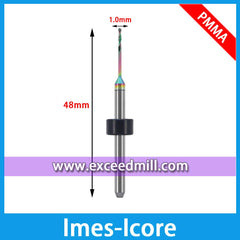 Imes-Icore Milling Burs 3mm Shank Special for PMMA, PEEK to Avoid Sticking