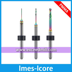 Imes-Icore Milling Burs 3mm Shank Special for PMMA, PEEK to Avoid Sticking