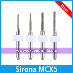 Sirona MCX5 CAD/CAM Diamond Grinder Tools for Milling Lithium Disilicate, Glass Ceramics