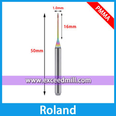 Roland CAD/CAM Milling Burs Special for PMMA, PEEK to Avoid Sticking