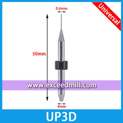 UP3D CADCAM Multipurpose Tools for Milling Zirconia, Wax, PMMA, etc.
