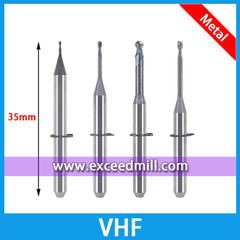 VHF 5axis CAD/CAM Metal Tools 35mm Length for Milling Titanium, CoCr