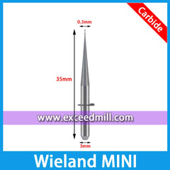Wieland MINI Multipurpose Tools for Milling Zirconia, Wax, PMMA, etc.