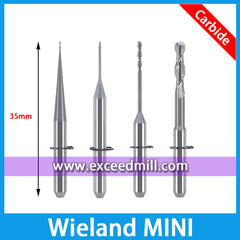 Wieland MINI Multipurpose Tools for Milling Zirconia, Wax, PMMA, etc.