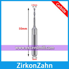 ZirkonZahn 6mm Shank Multipurpose Tools for Milling Zirconia, Wax, PMMA, etc.