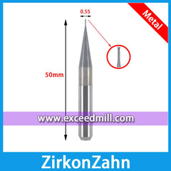ZirkonZahn M1 CAD/CAM Tools for Milling Titanium, CoCr with Ball-end and Flat-end