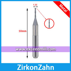 ZirkonZahn M1 CAD/CAM Tools for Milling Titanium, CoCr with Ball-end and Flat-end
