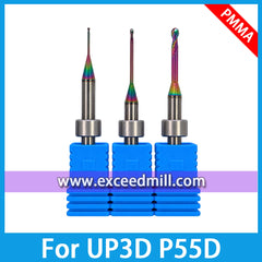 Resin CADCAM Milling Bur for UP3D P55D with Metal Ring to Mill PMMA, PEEK, Wax