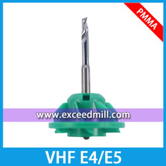 VHF 5-Axis Carbide Single-Flute/Double-Flute Milling Tools for PMMA and PEEK