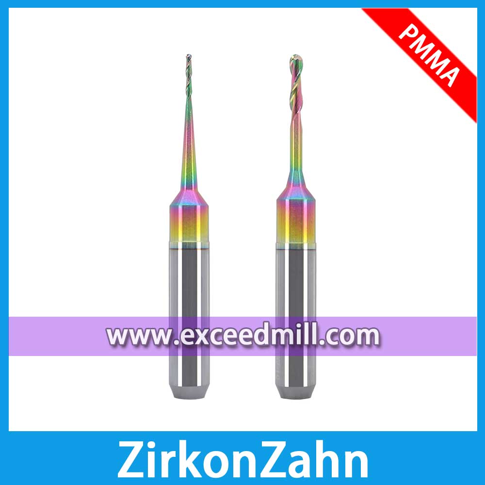 ZirkonZahn M1 Milling Burs 6mm Shank Special for PMMA, PEEK, to Avoid